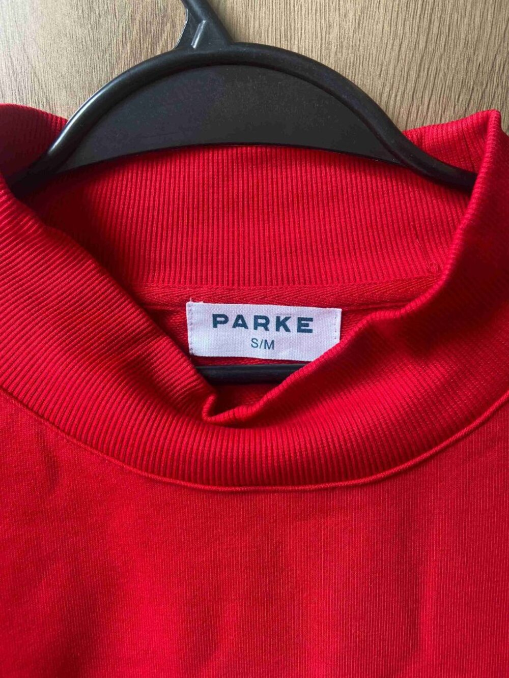 PARKE Red Letter Patch Mock Neck Sweatshirt - Picture 2 of 6